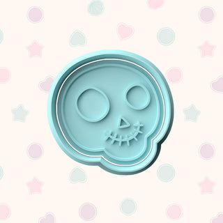 Halloween Themed Fondant Stamp with Matching Cutter - Baking Embosser Set