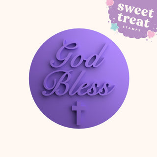 God Bless Fondant Stamp Embosser