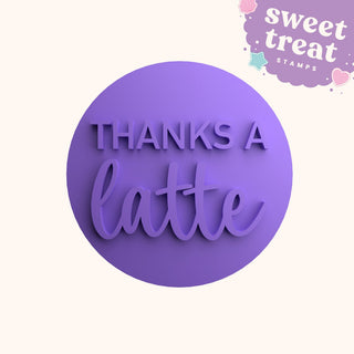 Thanks A Latte Fondant Stamp Embosser