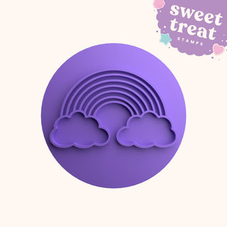 Rainbow with Clouds Fondant Stamp Embosser