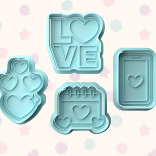 Love Fondant Stamp & Cutter Embosser Set