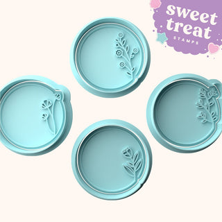 Floral Border Fondant Stamp & Cutter Embosser Set