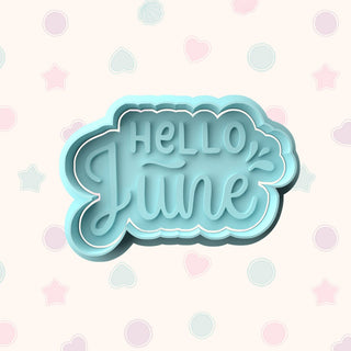 Hello Months of the Year Fondant Stamp & Cutter Embosser Set