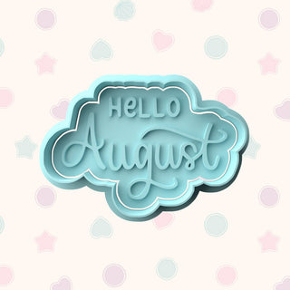 Hello Months of the Year Fondant Stamp & Cutter Embosser Set