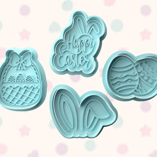 Easter Fondant Stamp & Cutter Embosser Set