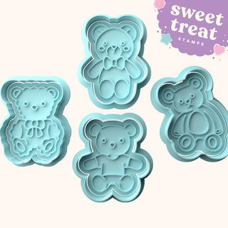 Teddy Bears Fondant Stamp & Cutter Embosser Set