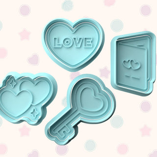 Love Fondant Stamp & Cutter Embosser Set