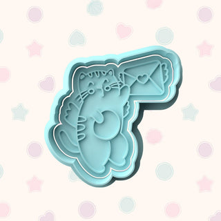 Valentine Cats Fondant Stamp & Cutter Embosser Set