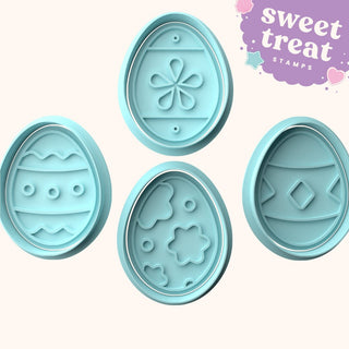 Easter Eggs Fondant Stamp & Cutter Embosser Set