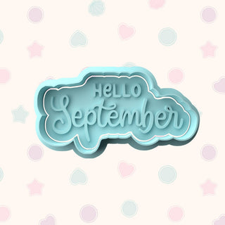 Hello Months of the Year Fondant Stamp & Cutter Embosser Set