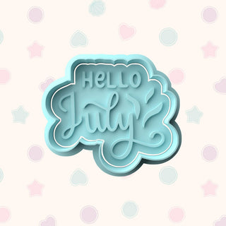 Hello Months of the Year Fondant Stamp & Cutter Embosser Set