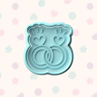 Engagement Fondant Stamp & Cutter Embosser Set