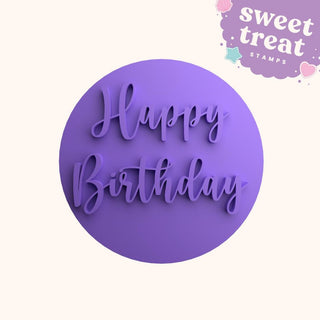 Happy Birthday Fondant Stamp Embosser